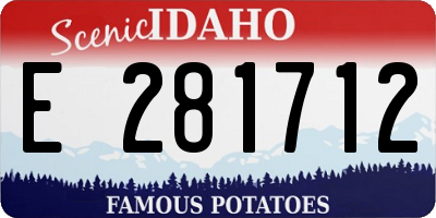 ID license plate E281712