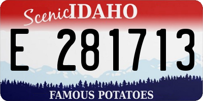 ID license plate E281713