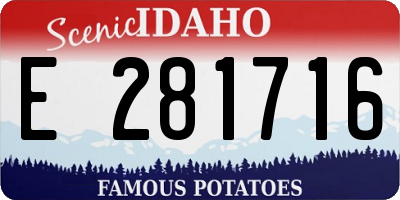 ID license plate E281716