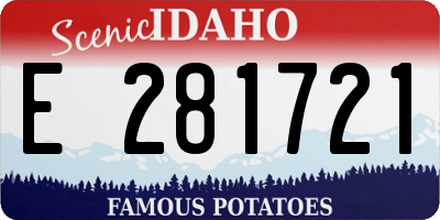 ID license plate E281721