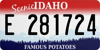 ID license plate E281724