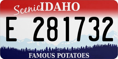 ID license plate E281732