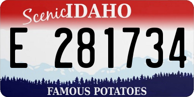 ID license plate E281734