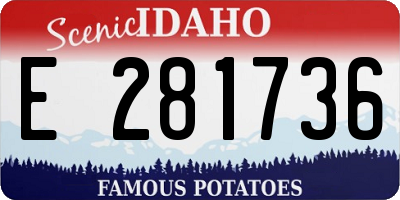 ID license plate E281736