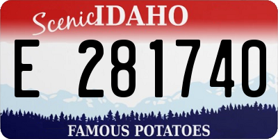 ID license plate E281740