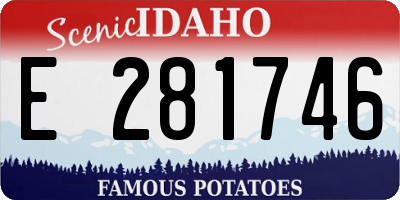 ID license plate E281746