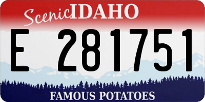 ID license plate E281751