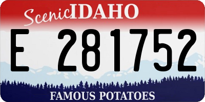 ID license plate E281752