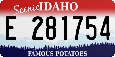 ID license plate E281754