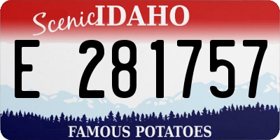 ID license plate E281757