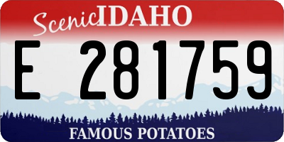ID license plate E281759