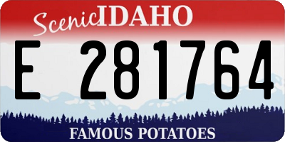 ID license plate E281764