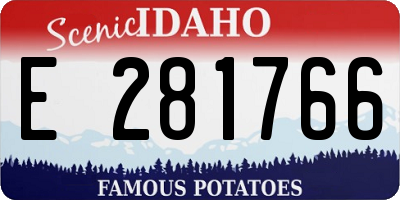 ID license plate E281766