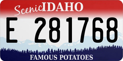 ID license plate E281768