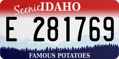 ID license plate E281769
