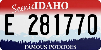 ID license plate E281770