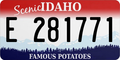 ID license plate E281771