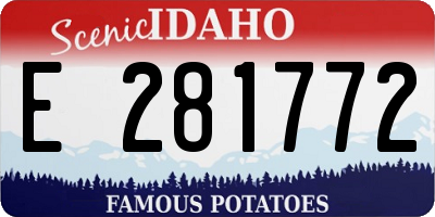ID license plate E281772