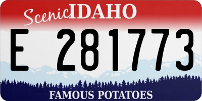 ID license plate E281773