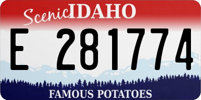 ID license plate E281774