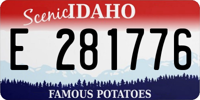 ID license plate E281776