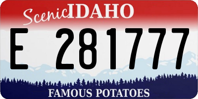 ID license plate E281777