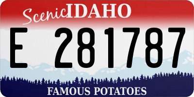 ID license plate E281787