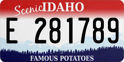ID license plate E281789