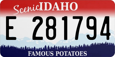 ID license plate E281794