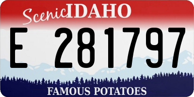 ID license plate E281797