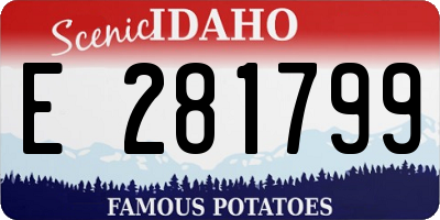 ID license plate E281799