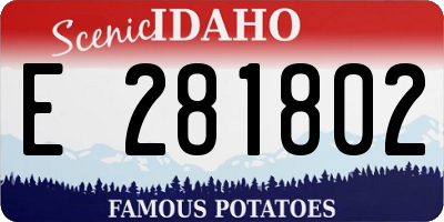 ID license plate E281802