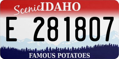 ID license plate E281807