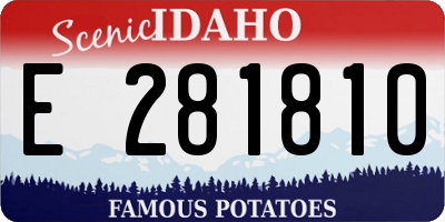 ID license plate E281810