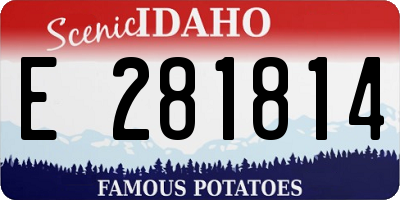 ID license plate E281814