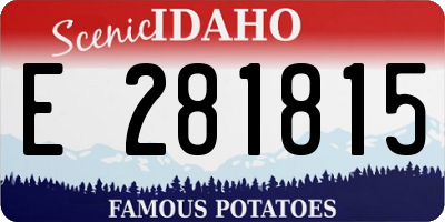 ID license plate E281815