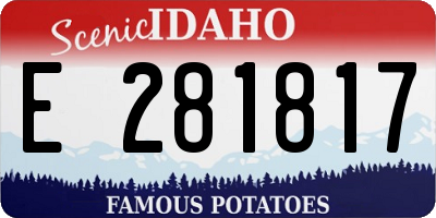 ID license plate E281817