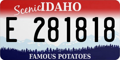 ID license plate E281818