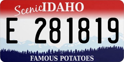 ID license plate E281819
