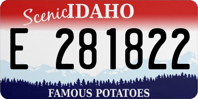 ID license plate E281822