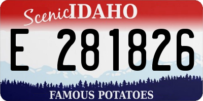 ID license plate E281826