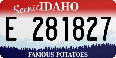 ID license plate E281827