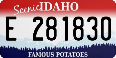 ID license plate E281830