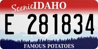 ID license plate E281834