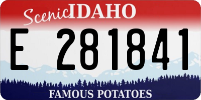 ID license plate E281841