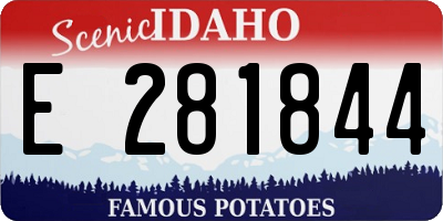 ID license plate E281844