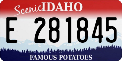ID license plate E281845