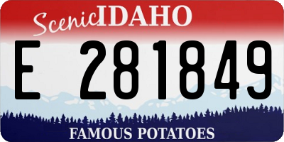 ID license plate E281849