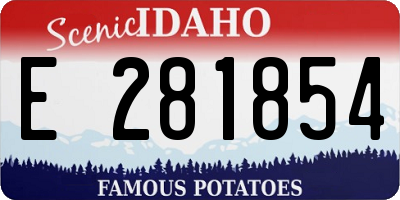 ID license plate E281854