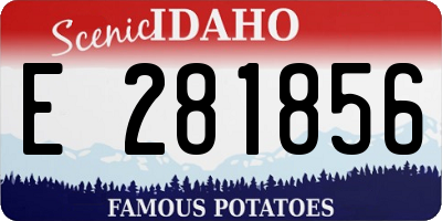 ID license plate E281856
